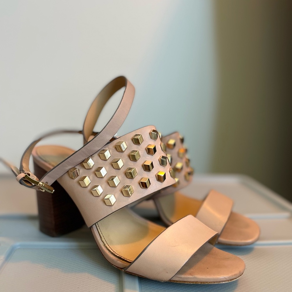Gold studded sandals